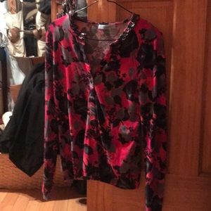 Bluemarine Pink/Black pattern top